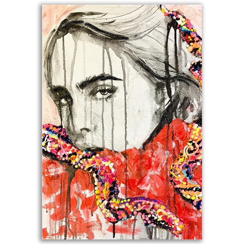 Billie Eilish Snake Portrait